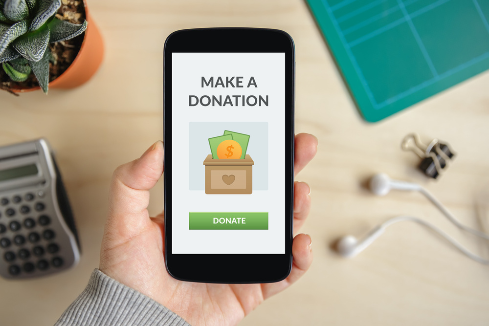 Make a donation concept
